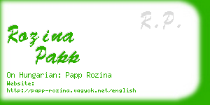 rozina papp business card